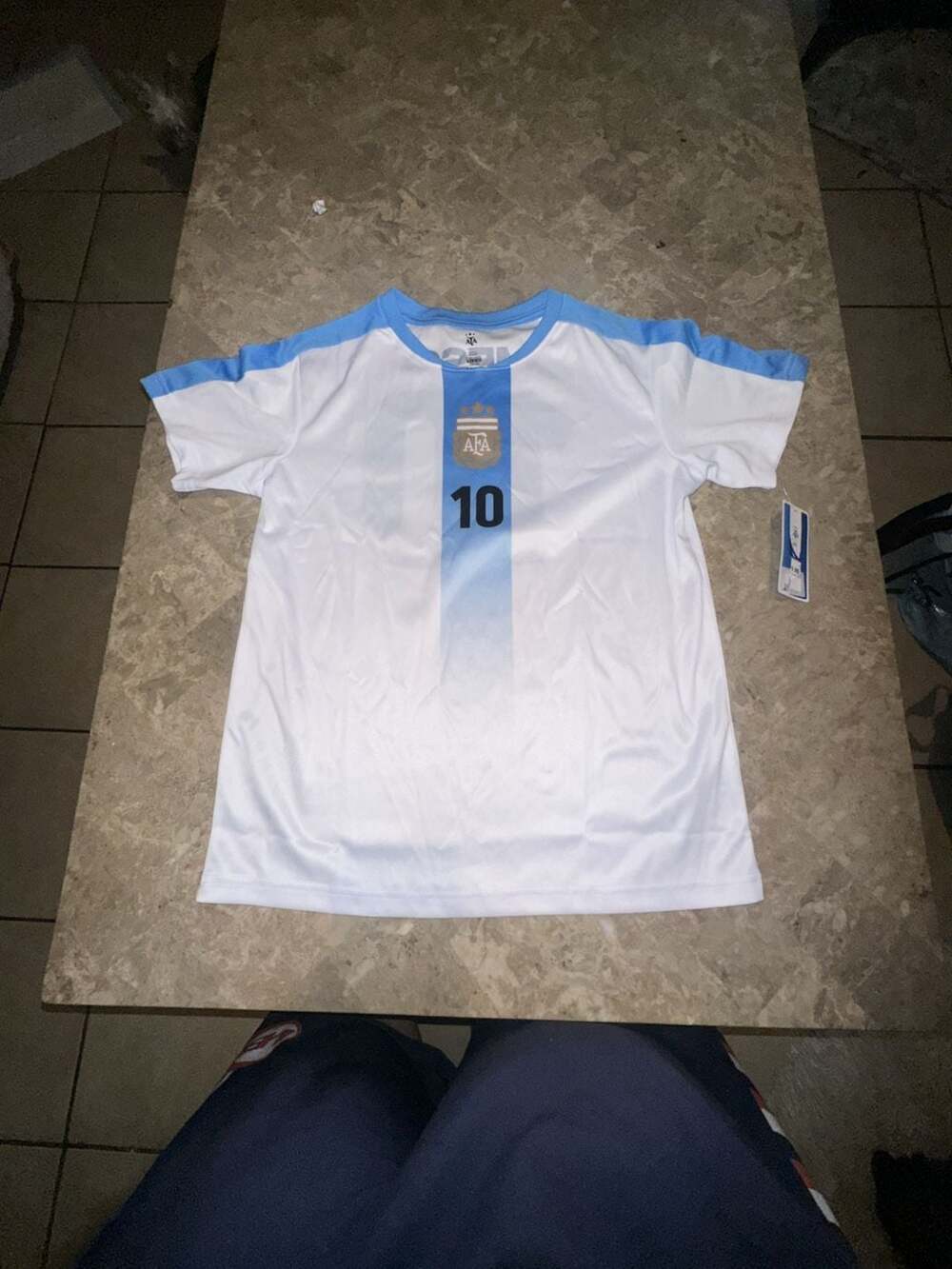 Icon Sports Argentina AFA Messi 10 Soccer Jersey Youth Size YXL